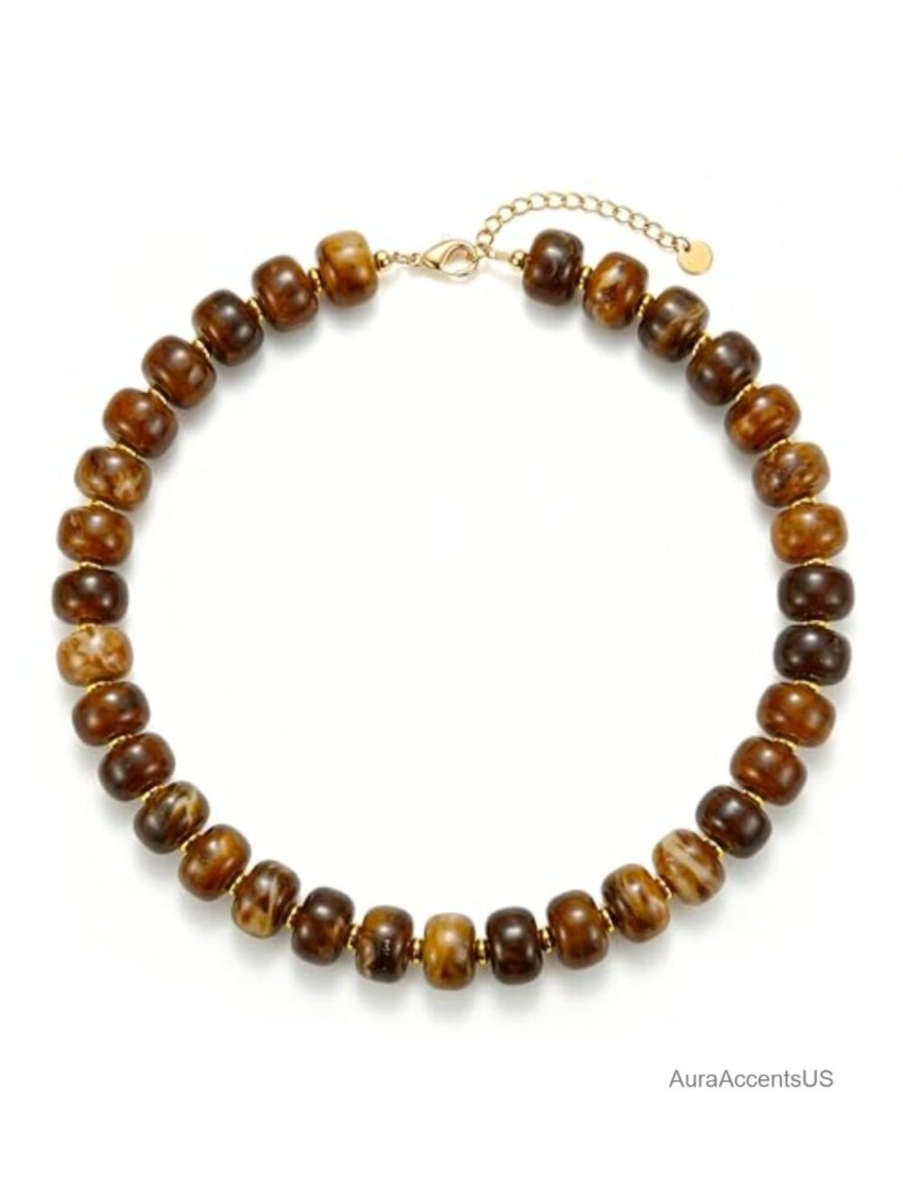 Chunky Beaded Choker Necklace Boho Statement Resin Jewelry Women Summer